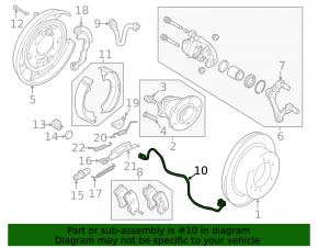 Rear right ABS sensor for Mitsubishi Outlander 2013