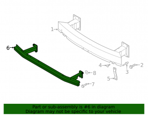 Lower front bumper reinforcement for the Audi E-Tron 19-23