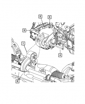 Chrysler 200 11-14 2.4 4-speed rear engine mount bracket