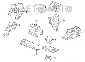 Engine Mount Bracket Front Left Dodge Journey 11-19 3.6