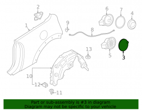 Fuel filler flap with housing Mini Cooper F56 3d 14-23