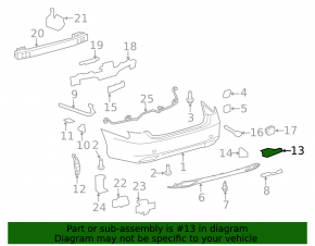 Exhaust pipe tip rear left Lexus LS460 LS600h 07-09 dorest