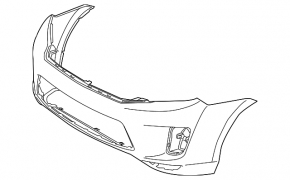 Front bumper bare Toyota Highlander 11-13 hybrid
