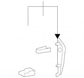 Front panel trim side right Lexus ES350 07-09 dark blue
