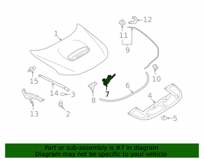 Subaru Forester 08-13 hood lock