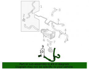 Cooling system pipe VW Taos 22-25 intercooler lower