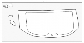 Rear glass of the trunk door Subaru XV Crosstrek 13-17