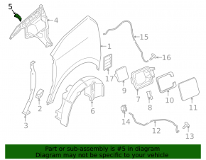 Rear wing reflector right BMW i3 14-20