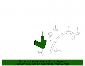 Mudguard front left Nissan Rogue 14-20 scratch