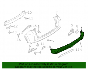 Rear bare lower bumper Mitsubishi Eclipse Cross 18-
