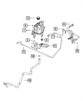 Fiat 500L 14-19 1.4T Coolant Expansion Tank Cap