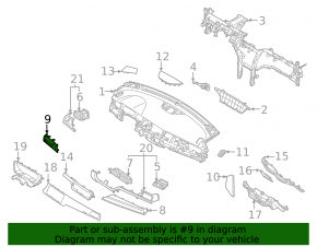 Left front panel trim for Kia Niro 20-22 gray