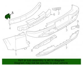 Rear bumper reinforcement fang left Nissan Murano 25-26