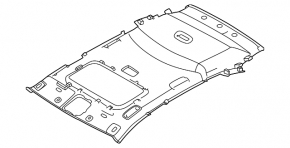 Hyundai Tucson 22-25 headliner for sunroof, gray