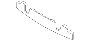 Rear Bumper Absorber Hyundai Sonata 14 Crack
