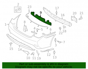 Rear Bumper Absorber Hyundai Sonata 14 Crack