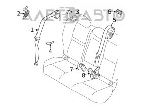 Passenger Seat Belt with Tensioner Nissan Rogue 21-23 Black JP built