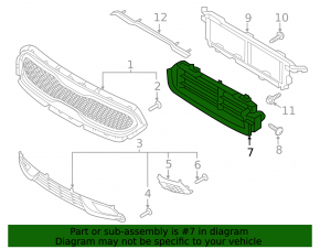 Kia Niro 17-18 HEV, PHEV radiator deflector assembly with motor, broken