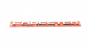 FORESTER emblem on the trunk door of a Subaru Forester 2008-2013