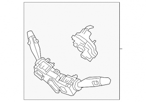 Kia Sorento 21-24 steering column switch assembly with fog light cable and heated steering wheel