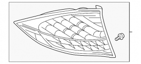 Light outer wing right Porsche Cayenne 958 11-14 LED dark