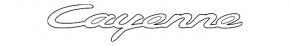Porsche Cayenne 24-26 black gloss Cayenne emblem on the trunk door