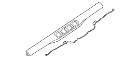Front panel trim right Mercedes W167 GLE 350 450 20-22 gloss gray, with backlight