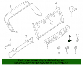 Mercedes X247 GLB 20-26 black lower tailgate trim plug