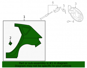 Mazda3 03-09 HB white rear right quarter wing