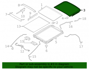 Rear hatch glass for Ford Escape MK3 13-19