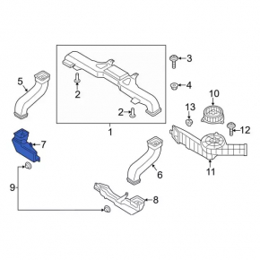Battery Cooling Duct Lower Right Lincoln MKZ 13-20 Hybrid