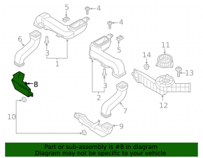 Battery Cooling Duct Lower Right Lincoln MKZ 13-20 Hybrid