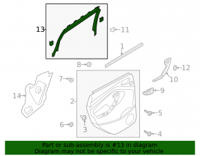 Door frame inner rear right Ford C-max MK2 13-18