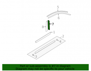Right rear side door trim for Mazda6 2003-2008