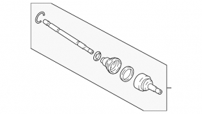 Drive axle shaft front left Ford Ecosport 18-21 1.0T