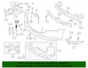 Mazda 6 18-21 Front Bumper Tow Hook Cap