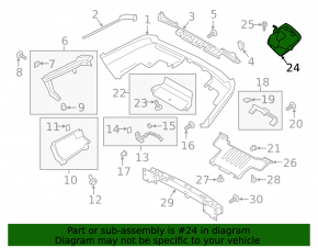 Left muffler tip for Land Rover Range Rover 13-19 chrome
