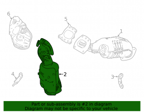Front exhaust manifold with catalytic converter Toyota Highlander 20 3.5