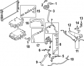 Nissan Ariya 23-25 auxiliary cooling pump with bracket