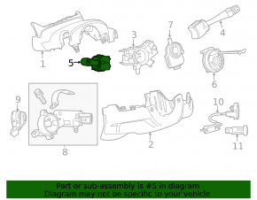 Steering column switch left Buick Encore 13-16