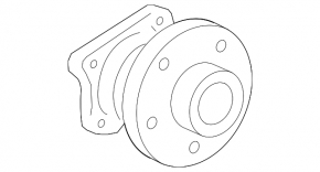 Rear left hub Volvo XC60 10-17 AWD