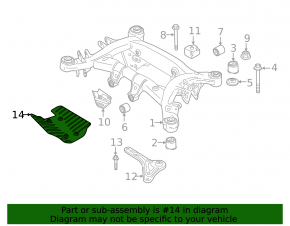 Lower arm protection rear left BMW X3 G01 18-21