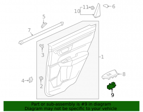 Rear left window lift control Honda CRV 17-22