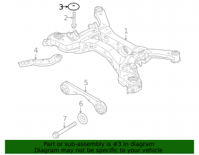 Left rear subframe support washer for Mitsubishi Outlander 22-25