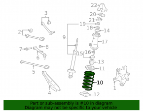 Rear left spring for Lexus GS300 GS350 06-11 rwd