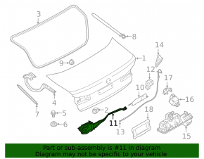 BMW 5 G30 17-23 Trunk Lid Lock Actuator