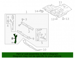Subaru Legacy 15-17 Hood Lock Bar