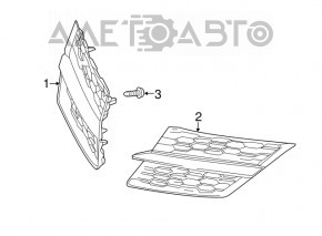 Right radiator grill insert Toyota Rav4 13-15 prerest, broken mount