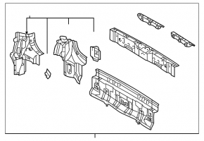 Rear panel Toyota Sienna 11-20 set 4 parts