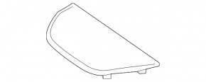 Left trunk lid for Toyota Highlander 14-19 gray